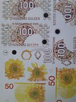 nostalgische knipvellen 50 / 100 gulden
